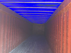 40' Used open top containers with removable tarp and roof bows for easy loading