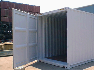 20 ft High Cube container with one full opening swing door