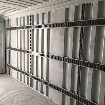 Shipping Container with E Track Installed