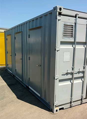 Shipping Container with Man Doors and Vent